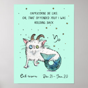 Engraçado Capricórnio poster Zodiac - Sinal de est