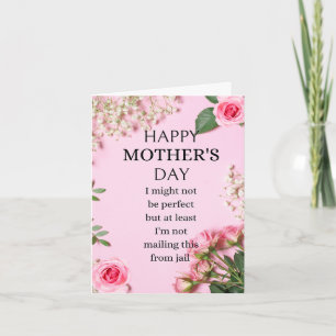 Engraçado cartão de Dia de as mães pelo menos não 