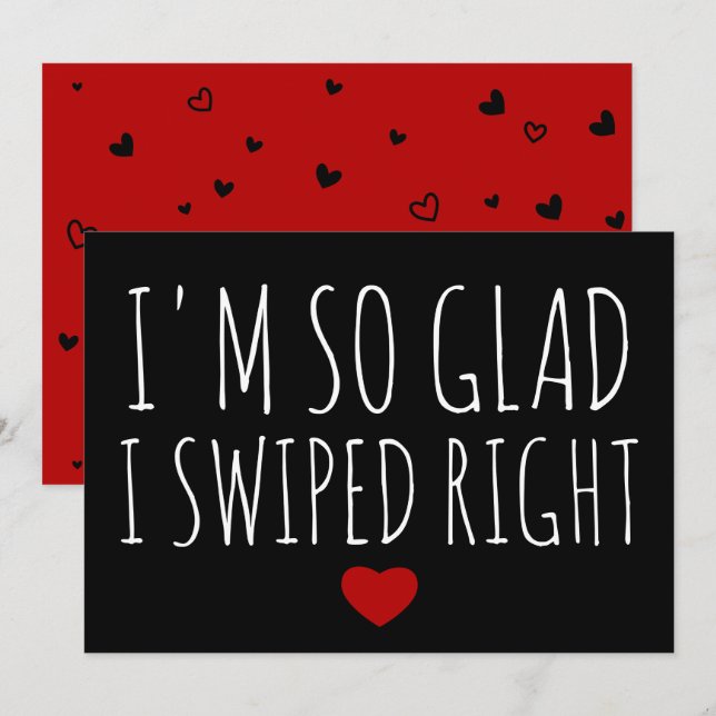 Engraçado cartão de Dia de os namorados tão feliz  (Frente/Verso)