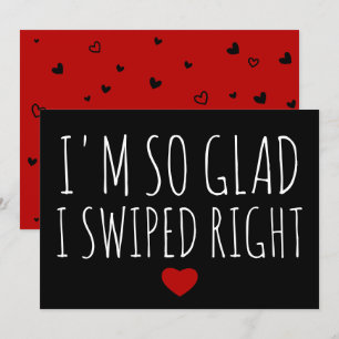 Engraçado cartão de Dia de os namorados tão feliz 