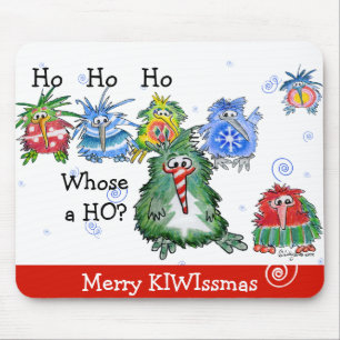 Engraçado Cartoon Kiwi Natal Gift Mousepad