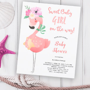 Engraçado chá de fraldas floral floral rosa flam