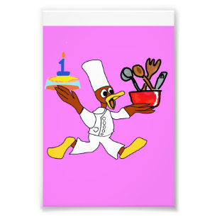 Engraçado Chef Rosa Ducky Kazoo Foto Alargamento