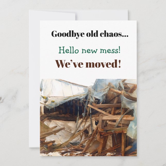 Engraçado Convite de festas De Aquecimento Domésti (Frente)