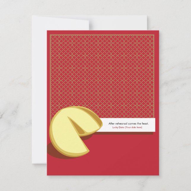 Engraçado convite para o ensaio de cozinheiros da  (Frente)