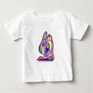 Engraçado Cony Love Flower Baby T-Shirt