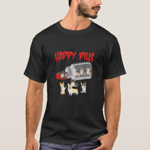 Engraçado Corgi T Camisa Cachorro Cachorro Feliz P