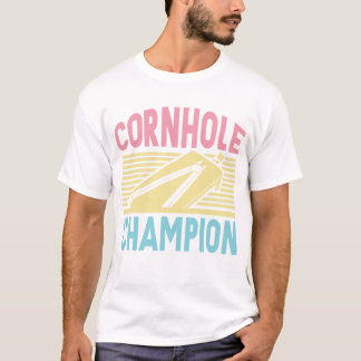 Engraçado Cornhole Champion T-Shirt para a Noite d
