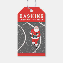 Engraçado corredor de Natal com Etiquetas de Prese