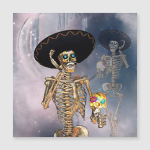 Engraçado crânio de açúcar com chapéu maxican