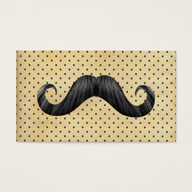 Engraçado De Bigode Negro Engraçado Em Bolinhas Am (Frente)