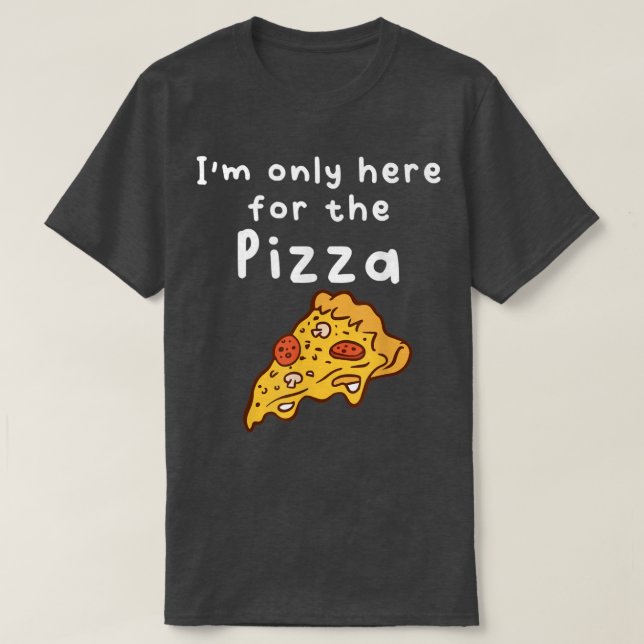 Engraçado de Pizza T-Shirt (Frente do Design)