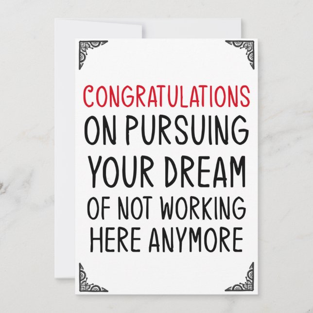 Engraçado Deixar Cartões Oferecidos Colaboradores (Frente)