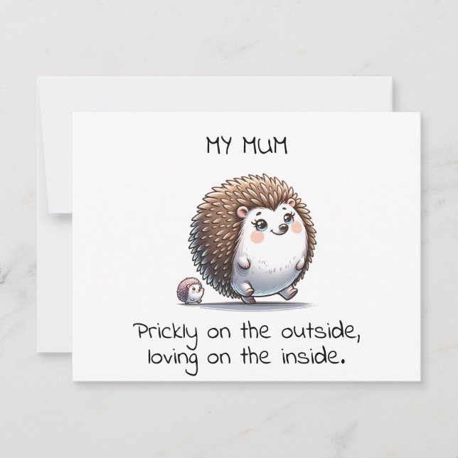 Engraçado Dia de as mães Hedgehog Pun Presente (Frente)