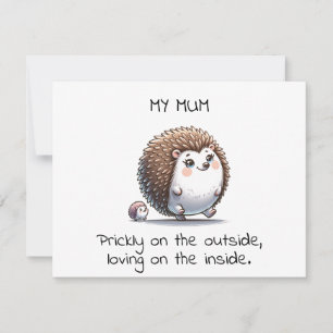 Engraçado Dia de as mães Hedgehog Pun Presente