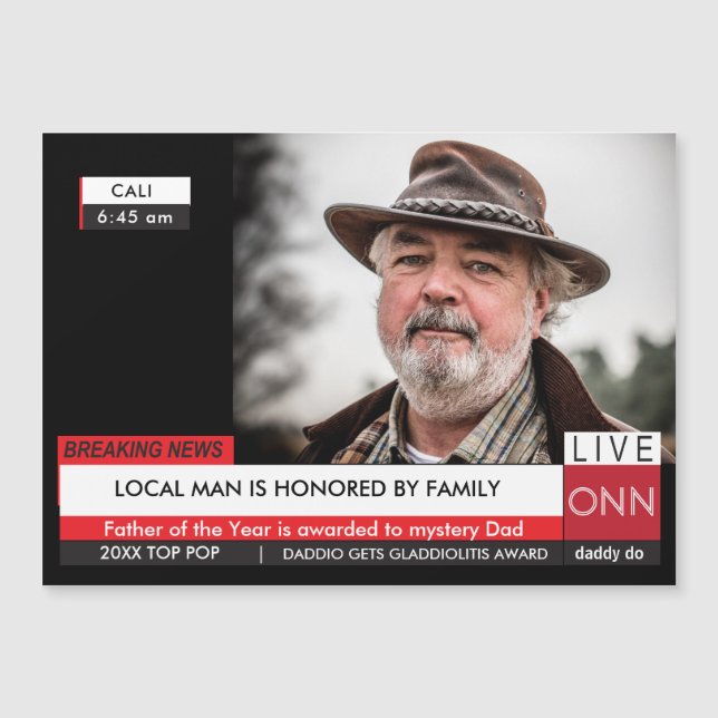 Engraçado Dia do Pai 🎉 Falso Cartão Magnético de  (Frente)