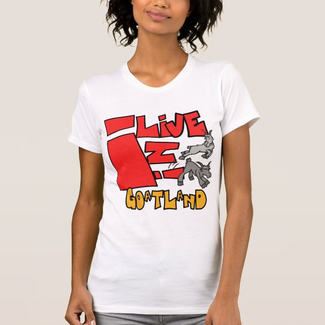 Engraçado Dizer em Goat Ladies Casual T-shirt (Frente)