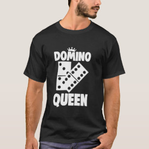 Engraçado Domino Queen Camisetas Mulheres Dominos