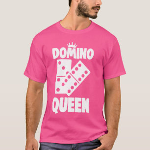 Engraçado Domino Queen Camisetas Mulheres Dominos 