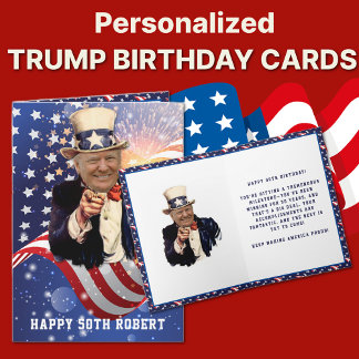 Engraçado DONALD TRUMP 50º Cartão de Aniversário