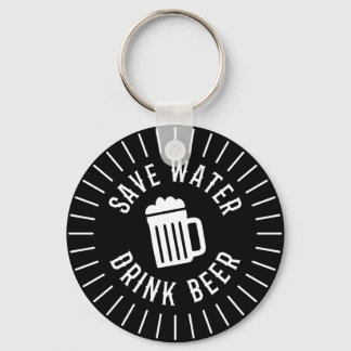 Engraçado Economize água Beer Chaveiro