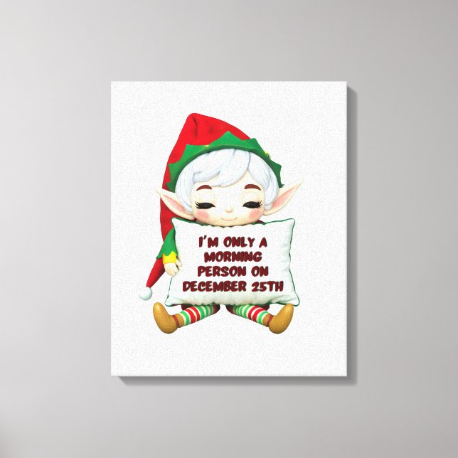 Engraçado Elf Canvas Wall Art (Frente)