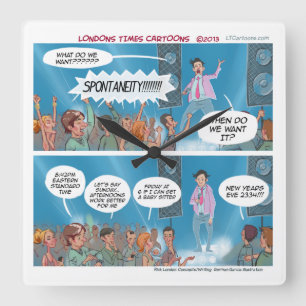 Engraçado Espontâneo Relógio de Parede do Treinado