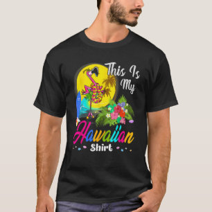 Engraçado Este É Meu Camisa Havaiano Flamingo Summ