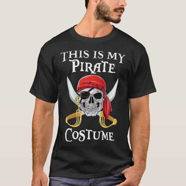 Engraçado Este É O Meu Costume Pirata De Camisa De (Frente)