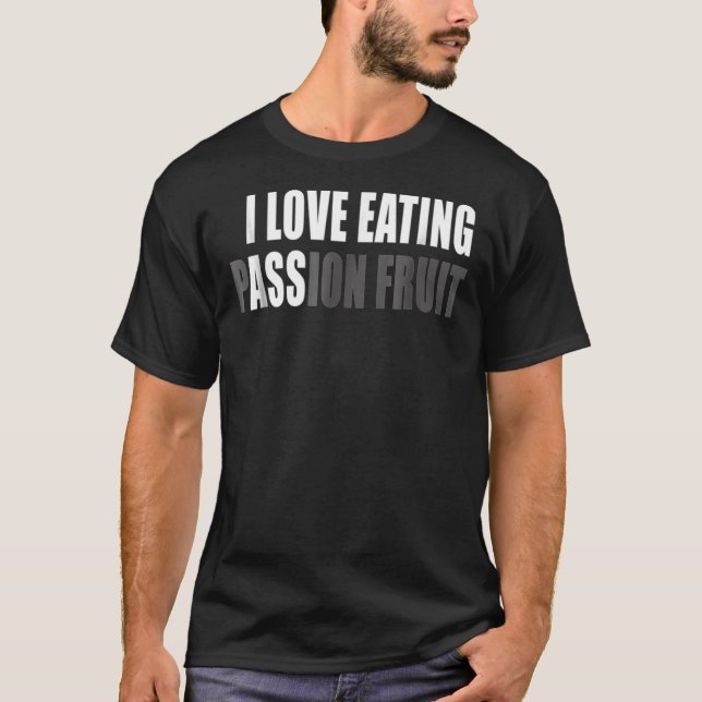 Engraçado Eu Adoro Comer Camiseta Clássica De Frut (Frente)