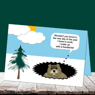 Engraçado Eu Tenho Um Cartão Do Dia Da Marmota C