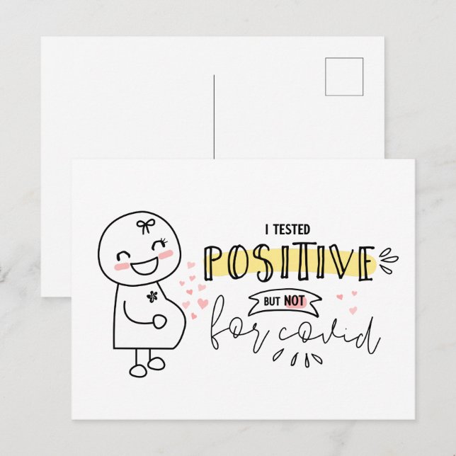 Engraçado eu ter testado um anúncio de gravidez po (Frente/Verso)