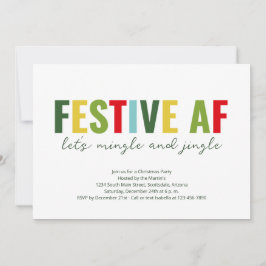 Engraçado Festivo AF Convite de festas de Natal