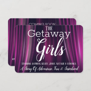 Engraçado Filme Parody Girls Getaway Convite