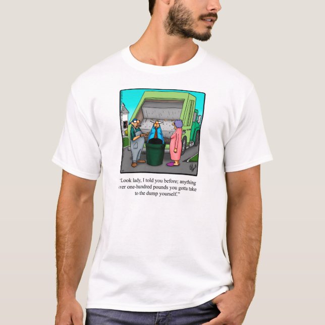 Engraçado Garbage Men Humor Camiseta (Frente)