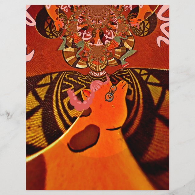 Engraçado Girafa: Um Charme Africano Caleidoscópic (Frente)