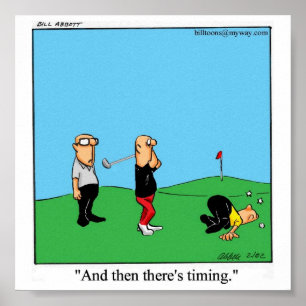 Engraçado Golf Humor Poster Gift