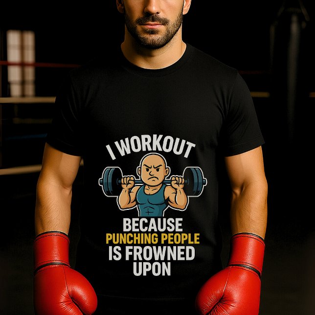 Engraçado Gym Cite T-Shirt - Malhação sarcástica (Criador carregado)