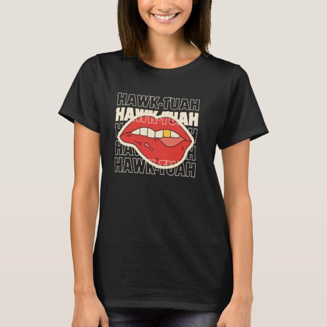 Engraçado Hawk-Tuah Tops Retro cuspiu Naquela Merc (Frente)