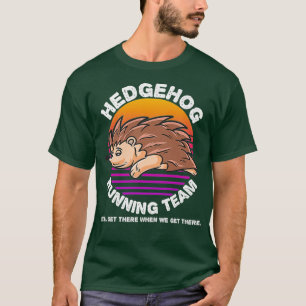 Engraçado Hedgehog Hamster Correndo Equipe Camisa