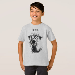 Engraçado HUH! T-Shirt Das Crianças De Cachorro