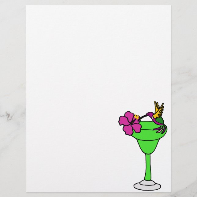 Engraçado Hummingbird e Hibiscus em Margarita Bebe (Frente)