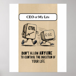 Engraçado Humor no Escritório: CEO da Minha Poster