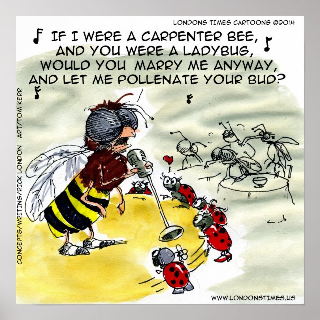 Engraçado Insect Nightclub Singer Poster (Frente)