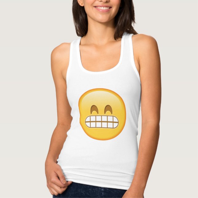 Engraçado, irritado e engraçado, emoji Tank Top (Frente)
