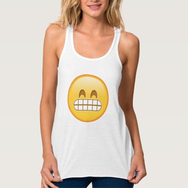 Engraçado, irritado e engraçado, emoji Tank Top (Frente)