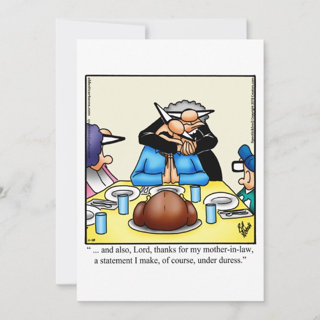 Engraçado Janto de Ação de Graças Convite (Frente)