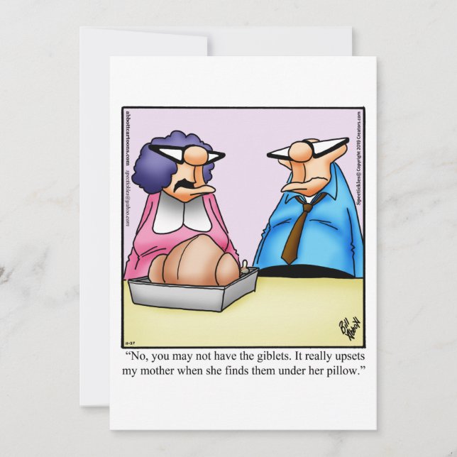 Engraçado Janto de Ação de Graças Convite (Frente)