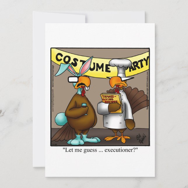 Engraçado Janto de Ação de Graças Convite (Frente)