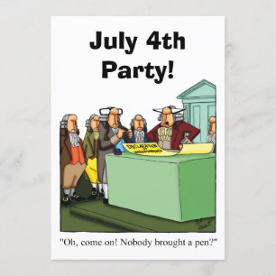 Engraçado julho Quarto Convites de festas